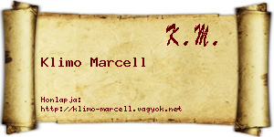 Klimo Marcell névjegykártya