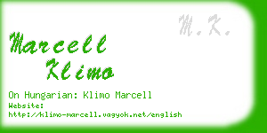 marcell klimo business card